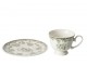 Bílý porcelánový šálek s podšálkem Vintage Blossom - 9*9*7 cm J-Line by Jolipa