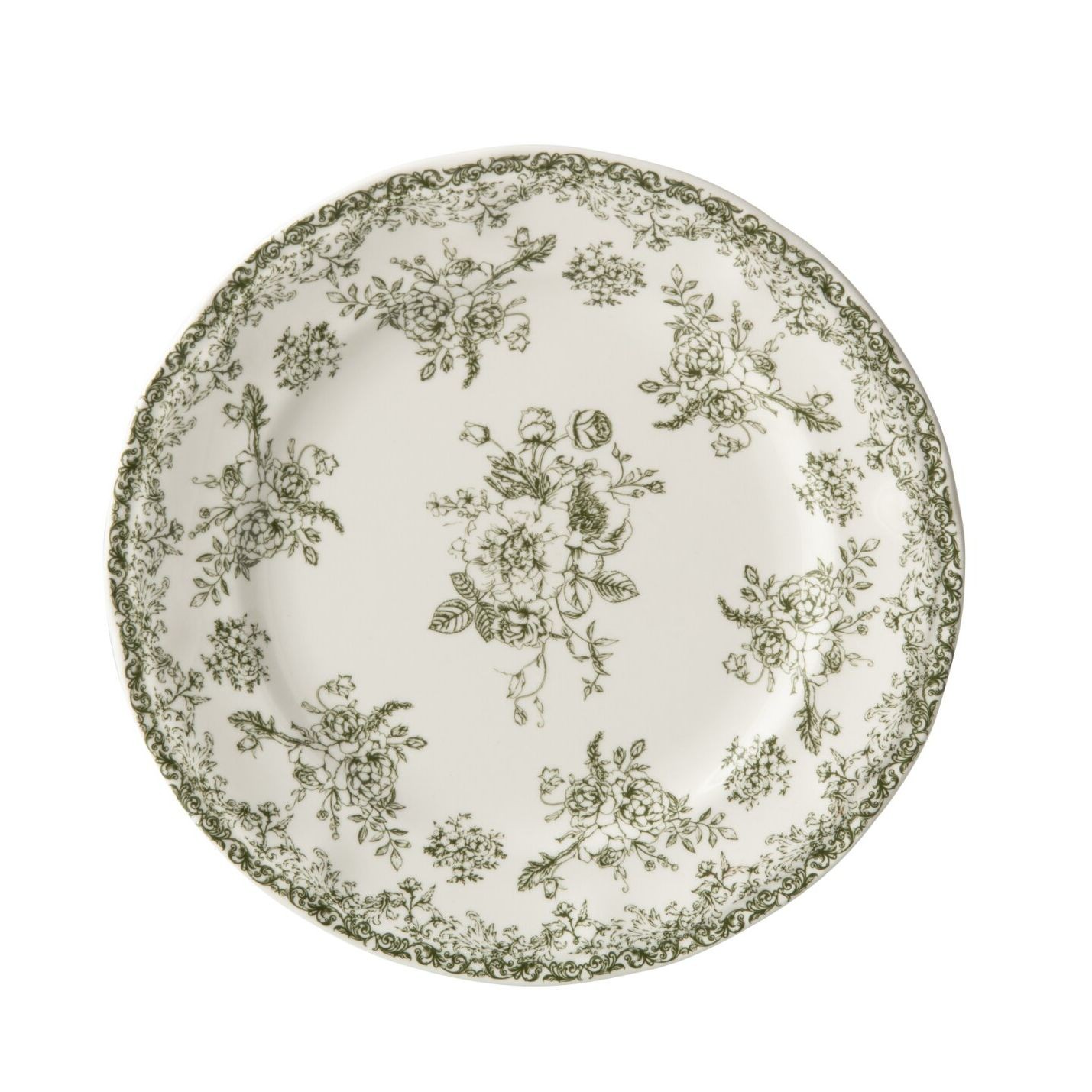 Bílý porcelánový dezertní talířek Vintage Blossom - ⌀10*1,8 cm