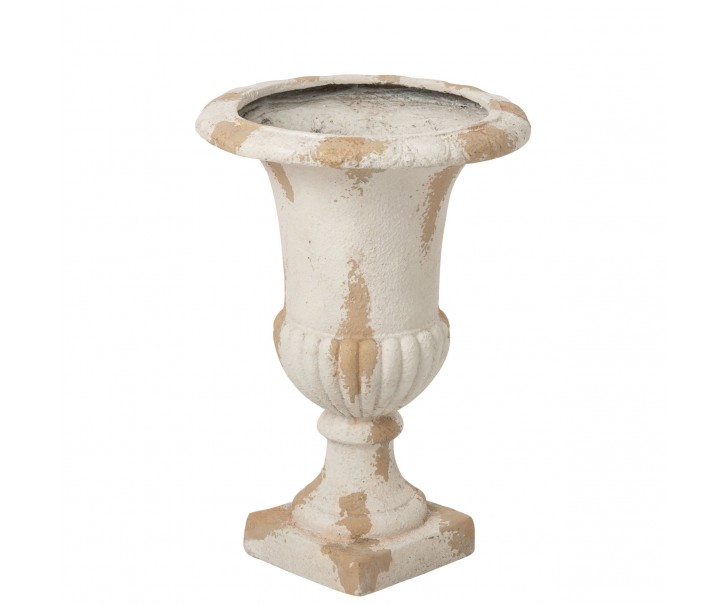 Béžový antik květináč Antiqou French - Ø 48*71 cm J-Line by Jolipa