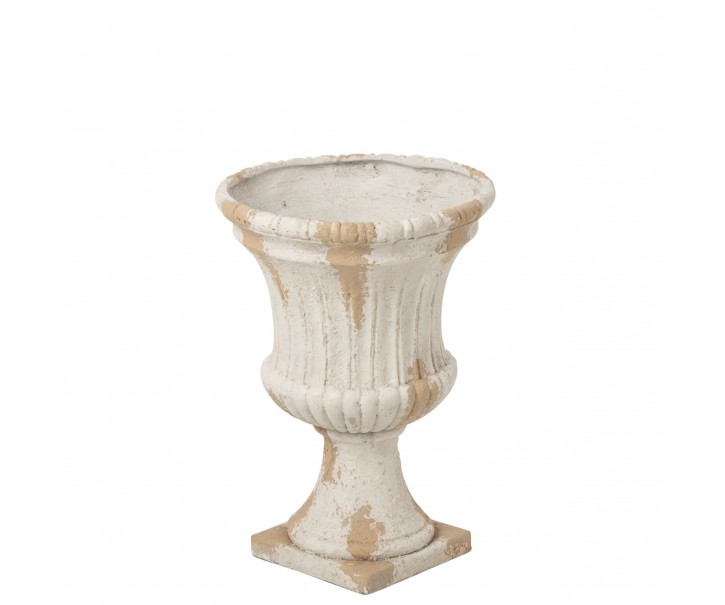 Béžový antik květináč Antiqou French - Ø 40*56 cm J-Line by Jolipa