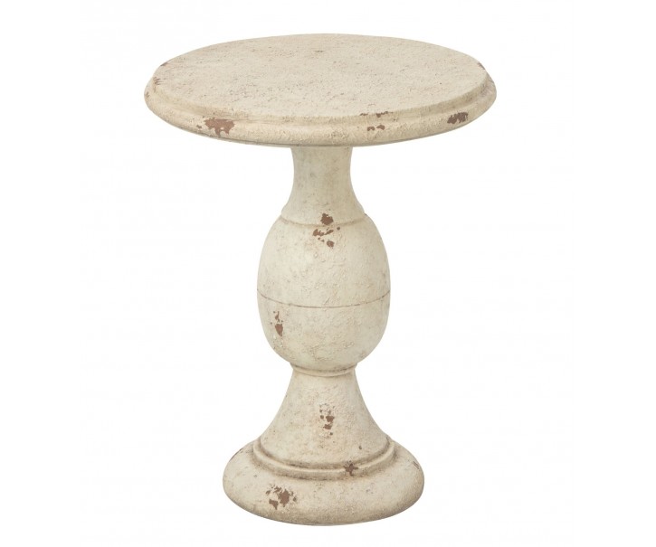 Béžový antik odkládací stůl Antiqou French - Ø 41*58 cm J-Line by Jolipa