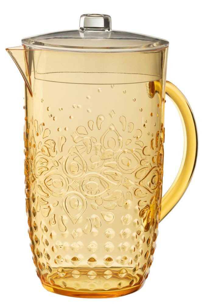 Meruňkový plastový džbán s víkem Aqua Blue - 20* Ø 13,5*23cm / 2,5L