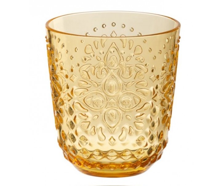 Meruňková plastová sklenička Aqua Apricot - Ø 9*10cm / 450ml J-Line by Jolipa
