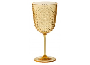 Meruňková plastová sklenička na noze Aqua Apricot - Ø 9*20cm / 400ml