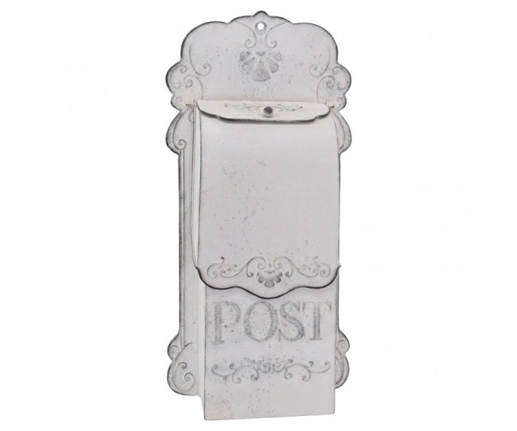Bílá retro poštovní schránka Post - 23*10*20 cm Clayre & Eef