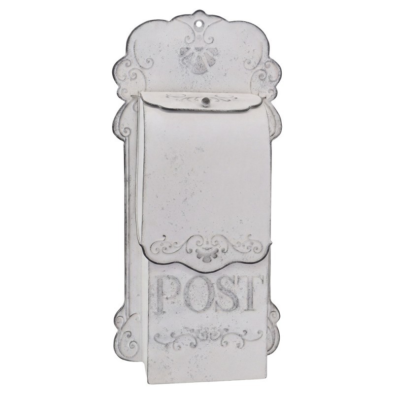 Bílá retro poštovní schránka Post - 23*10*20 cm