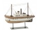 Hnědá dřevěná dekorace přírodní loďka na podstavci Boat L - 30*7*24 cm J-Line by Jolipa