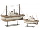 Hnědá dřevěná dekorace přírodní loďka na podstavci Boat L - 30*7*24 cm J-Line by Jolipa