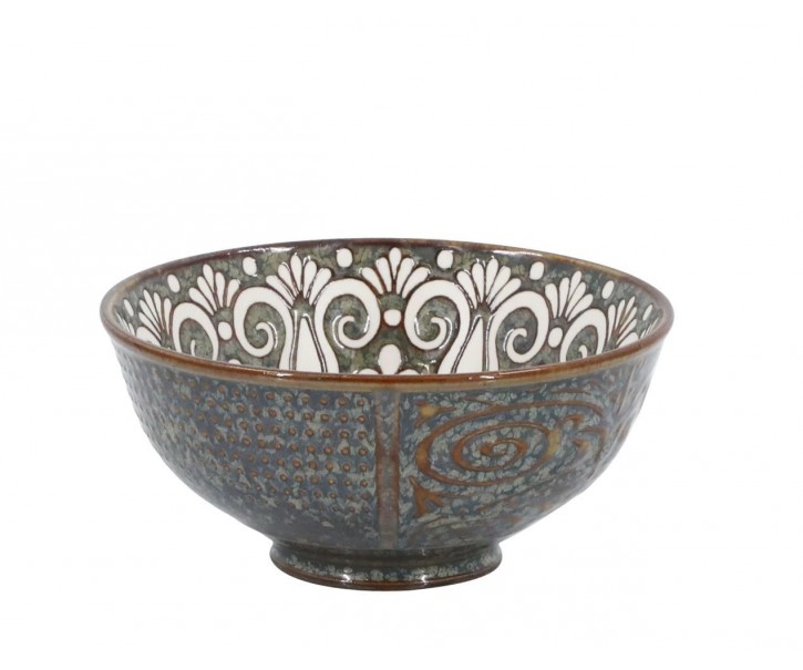 Opálová porcelánová miska s květy uvnitř Arés - Ø 12*5,5 cm / 300 ml Chic Antique