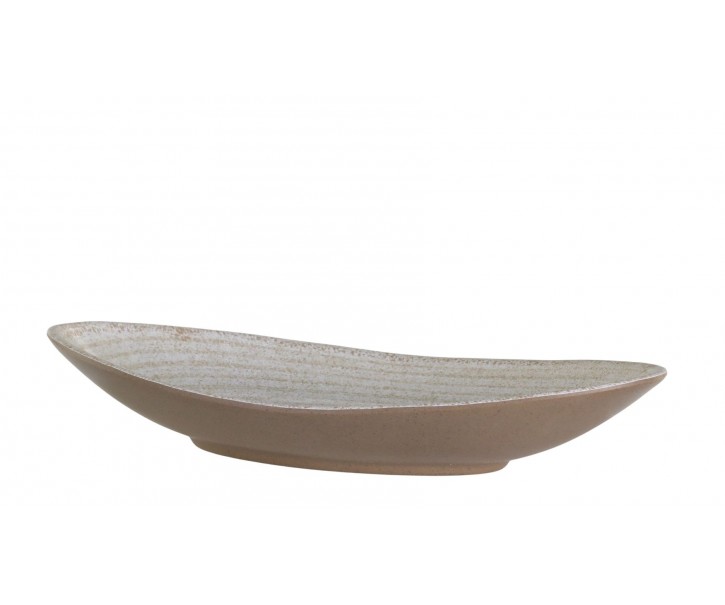Latté melaminová oválná miska Cassis - 24*13*4 cm Chic Antique