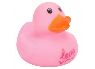 Růžová kachnička LOVE Fancy Ducks - 6*6*6 cm
