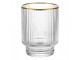 Elegantní sklenice na vodu se zlatým okrajem - Ø 8*10 cm / 320 ml Clayre & Eef