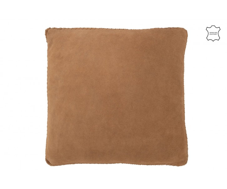 Velbloudí kožený polštář s výplní - 45*7*45cm J-Line by Jolipa