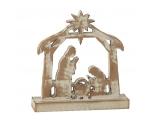 Přírodní Betlém s patinou Nativity - 18*5*16 cm