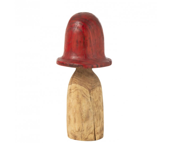 Přírodní dřevěná dekorace houba Mushroom XL - Ø 35*70 cm J-Line by Jolipa