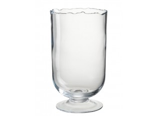 Transparentní skleněná váza s nepravidelným okrajem Simo - Ø 19*33 cm