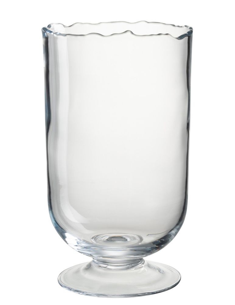 Transparentní skleněná váza s nepravidelným okrajem Simo - 16*12*30 cm