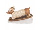 Dekorace jezevčík v lyžařském obleku Dachshund - 50*23*29 cm Clayre & Eef