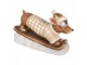 Dekorace jezevčík v lyžařském obleku Dachshund - 50*23*29 cm Clayre & Eef