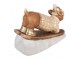 Dekorace jezevčík v lyžařském obleku Dachshund - 50*23*29 cm Clayre & Eef