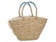 Plážová taška z mořské trávy s květy a třásněmi Beach Bag - 59*16*30 cm J-Line by Jolipa