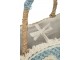 Plážová taška z mořské trávy s květy a třásněmi Beach Bag - 59*16*30 cm J-Line by Jolipa
