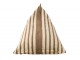 Béžovo-hnědý sedací vak z recyklované bavlny Duallo - 150*100*40 cm J-Line by Jolipa
