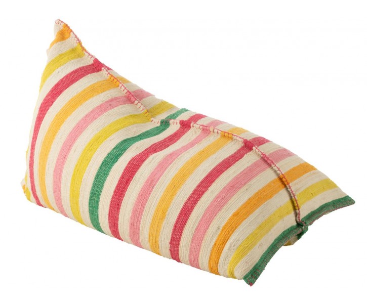 Barevný sedací vak z recyklované bavlny Cocoon Stripes - 150*100*40 cm J-Line by Jolipa