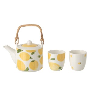 Set 2ks hrnek + konvička s citróny Casa Limone - 16*11*12 cm / 600 ml