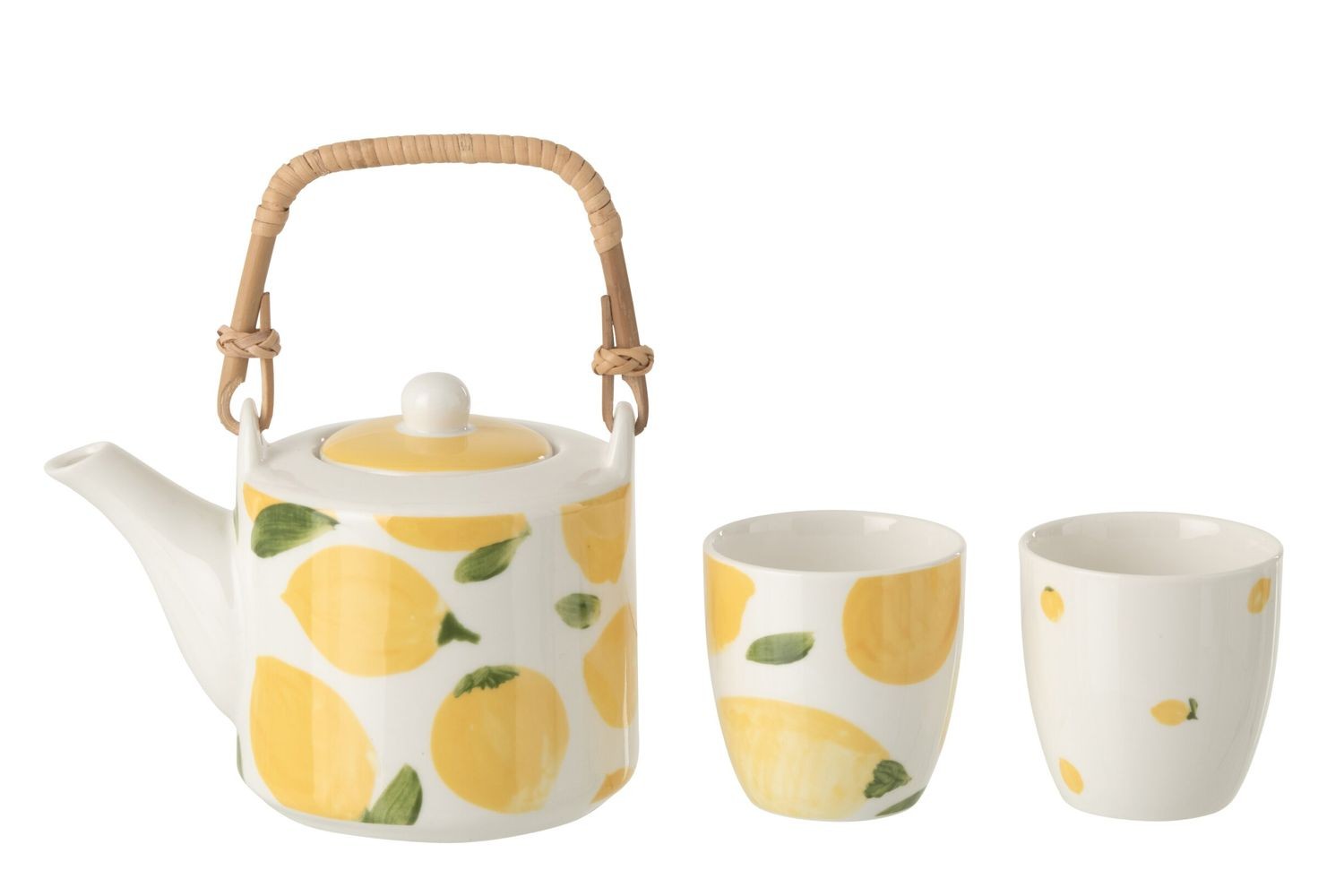 Set 2ks hrnek + konvička s citróny Casa Limone - 16*11*12 cm / 600 ml