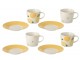 Kávová sada se 4 šálky s podšálky Casa Limone - Ø 13*7 cm / 200 ml J-Line by Jolipa