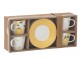Kávová sada se 4 šálky s podšálky Casa Limone - Ø 13*7 cm / 200 ml J-Line by Jolipa