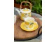 Kávová sada se 4 šálky s podšálky Casa Limone - Ø 13*7 cm / 200 ml J-Line by Jolipa
