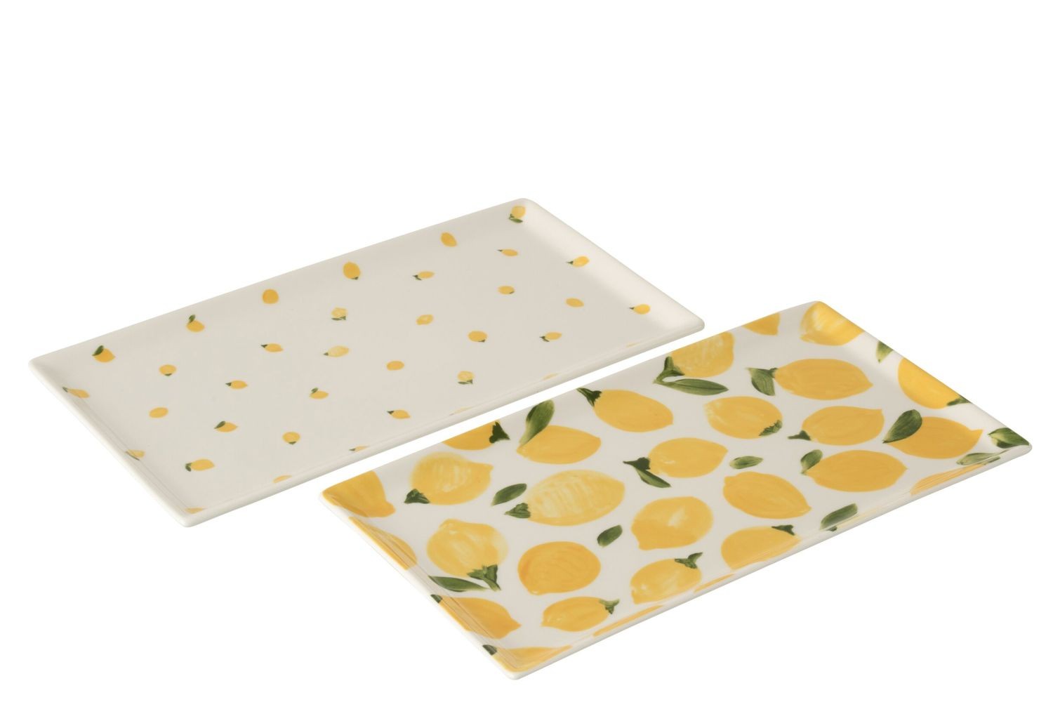 Sada 2ks keramický tác s citróny Casa Limone - 31*17*1,5 cm
