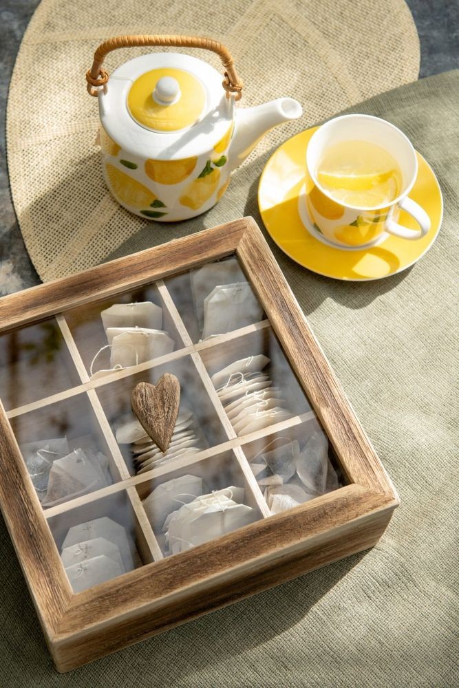 Kávová sada 4 šálků s podšálky Casa Limone - Ø 11*6 cm / 90 ml J-Line by Jolipa Kávová sada 4 šálků s podšálky Casa Limone - Ø 11*6 cm / 90 ml J-Line by Jolipa