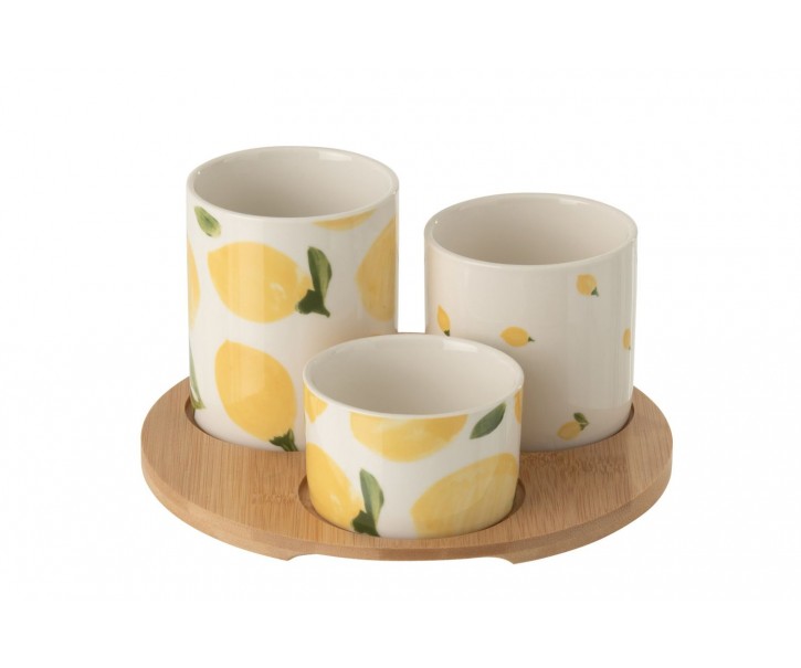Malá sada na předkrmy Casa Limone - Ø 8*9 cm J-Line by Jolipa
