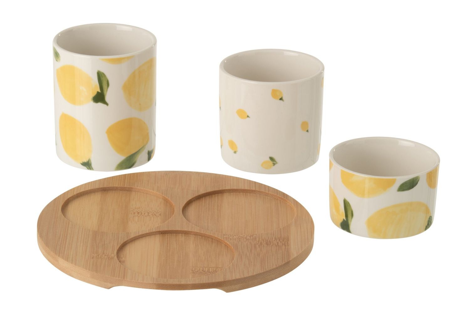 Malá sada na předkrmy s motivem citrónů Casa Limone - Ø 8*9 cm J-Line by Jolipa Malá sada na předkrmy s motivem citrónů Casa Limone - Ø 8*9 cm J-Line by Jolipa