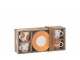 Kávová sada 4 šálků s podšálky Casa Naranja - Ø 11*6 cm / 90 ml J-Line by Jolipa