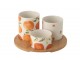 Malá sada na předkrmy s motivem pomerančů Casa Naranja - Ø 8*9 cm J-Line by Jolipa