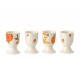 Sada 4 keramických kalíšků na vajíčka Casa Naranja - Ø 5*7 cm J-Line by Jolipa