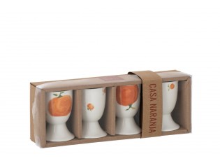 Sada 4 keramických kalíšků na vajíčka Casa Naranja - Ø 5*7 cm
