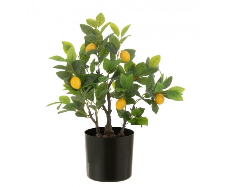 Dekorační umělá rostlina citrónovník v květináči Lemon Tree - 45*32*60 cm J-Line by Jolipa