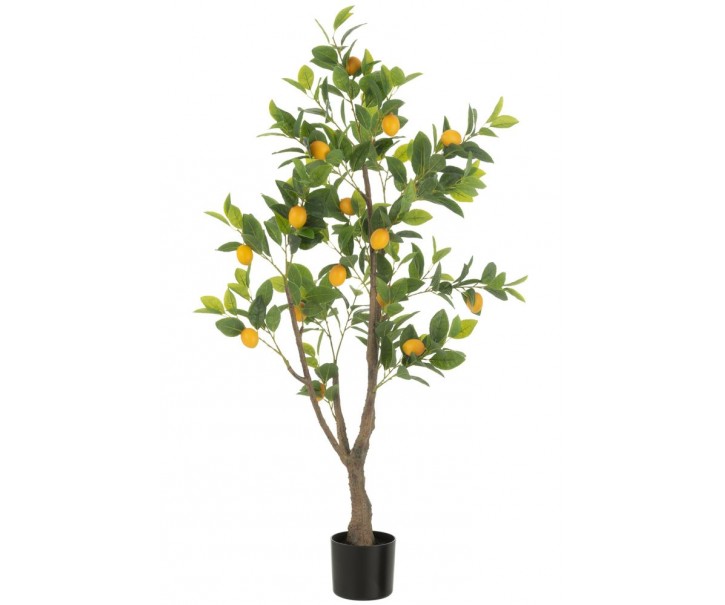 Dekorační umělá rostlina citrónovník v květináči Lemon Tree - 60*48*130 cm J-Line by Jolipa