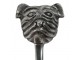 Stříbrná kovová lžíce na boty hlava pes Bulldog - 5*5*48 cm Mars & More 
