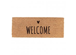 Kokosová rohožka Welcome se srdíčkem - 75*22*2 cm