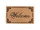 Hnědá kokosová rohožka s ornamenty Welcome - 75*45*1 cm Clayre & Eef