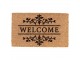 Hnědá kokosová rohožka s ornamenty Welcome - 75*45*1 cm Clayre & Eef