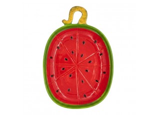 Červená keramická miska ve tvaru melounu Sweet Melon - 24*17*3 cm