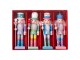 Set 4ks vánoční dřevěná ozdoba Louskáček - 3*12cm Clayre & Eef