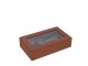 Hnědý box z umělé kůže s doplňky na víno Cognacco - 23*13*6 cm J-Line by Jolipa